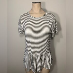 Live in the moment • Stripe Peplum top